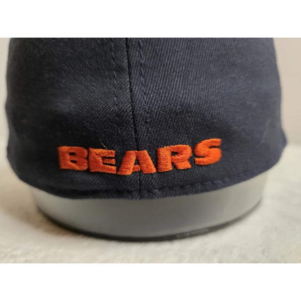 Chicago Bears NFL Hat‎ Cap New Era 39Thirty Navy Stretch Fit S/M Embroidered